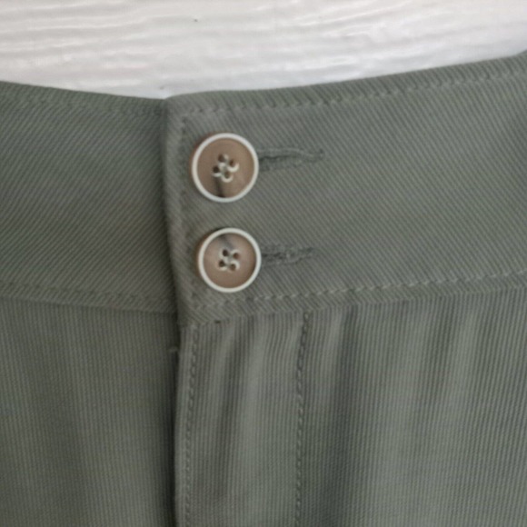 Paige Women's Becca High Waisted Laurel Green Pants Tapered Pockets Size 6 - Picture 5 of 16